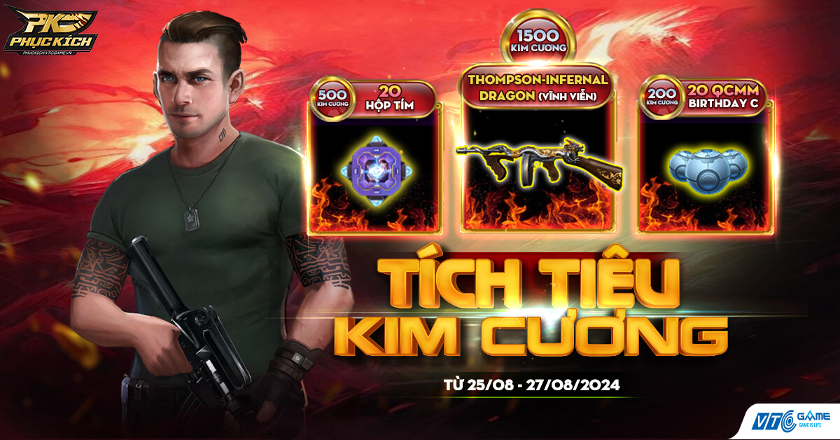 [SK] TÍCH TIÊU KIM CƯƠNG từ 25/8 - NHẬN NGAY COMBO SÚNG VIP Thompson ...