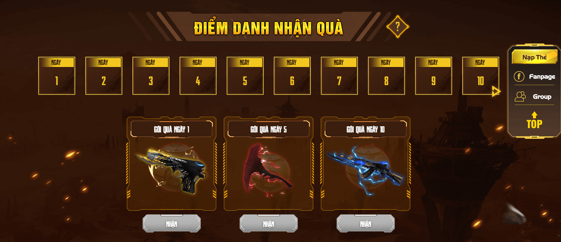 điểm danh nhận quà