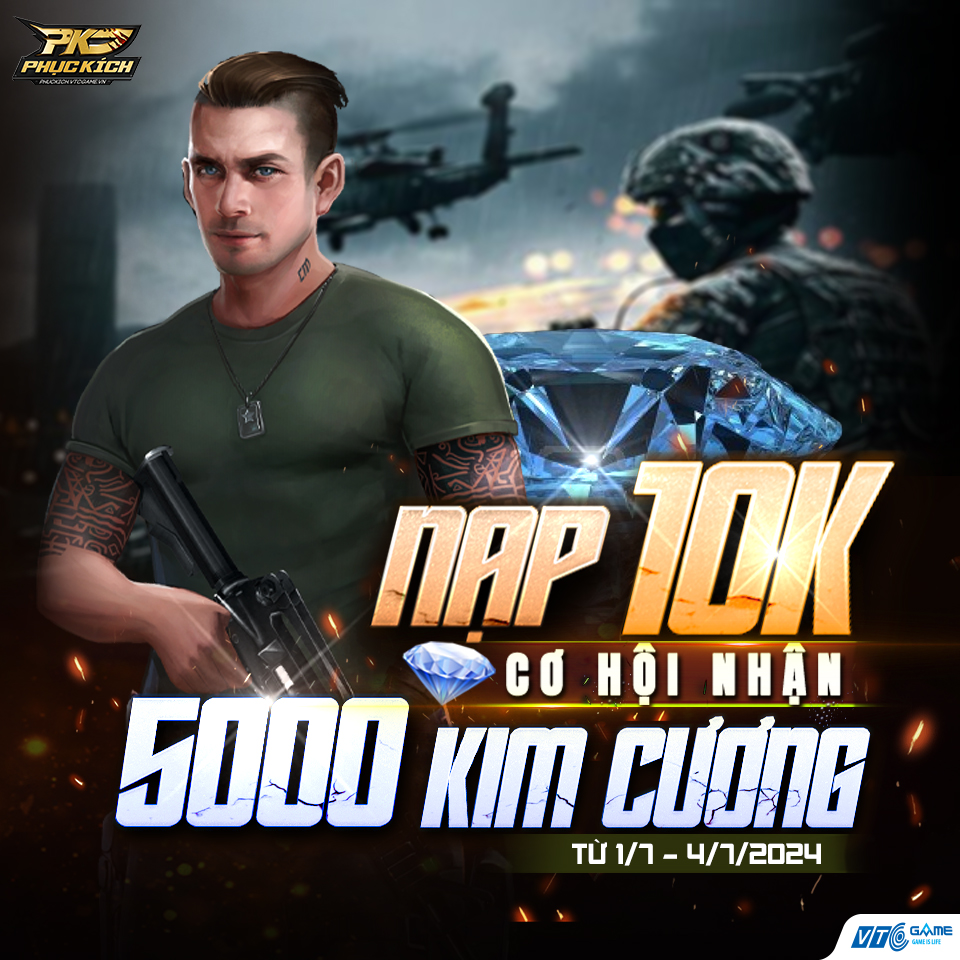 NẠP 10K NHẬN 5000 KIM CƯƠNG